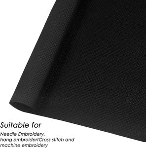 Tela Aida Clásica para <span class=keywords><strong>Punto</strong></span> <span class=keywords><strong>de</strong></span> <span class=keywords><strong>Cruz</strong></span>, 11 Hilos, Color Negro - Product Image 2
