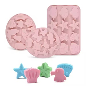 Juego <span class=keywords><strong>de</strong></span> moldes <span class=keywords><strong>de</strong></span> <span class=keywords><strong>silicona</strong></span> <span class=keywords><strong>de</strong></span> grado alimenticio SILIKOLOVE, Animal marino <span class=keywords><strong>de</strong></span> dibujos animados <span class=keywords><strong>de</strong></span> varias formas para hornear, herramientas <span class=keywords><strong>de</strong></span> decoración para uso en la industria alimentaria - Product Image 2