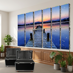 Écran LED géant d'intérieur 500x1000mm couleur pleine P2.976/P3.91/P4.81 pour location de scène, publicité, luminosité 5000cd, résolution 1080P - Product Image 1