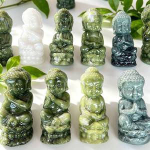 Vente en gros de statues de <span class=keywords><strong>Bouddha</strong></span> en jade vert naturel et de <span class=keywords><strong>Bouddha</strong></span> dormant pour la <span class=keywords><strong>relaxation</strong></span> et la méditation, décoration - Product Image 1
