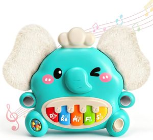 Jouet musical <span class=keywords><strong>pour</strong></span> tout-petits EPT Elephant Piano, clavier interactif <span class=keywords><strong>pour</strong></span> <span class=keywords><strong>les</strong></span> enfants de 1 à 3 ans, apprentissage précoce, cadeau éducatif avec volume réglable - Product Image 1
