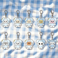 Porte-clés en acrylique personnalisé sur le thème de l'anime, breloques en plastique imprimées sur mesure pour le bricolage