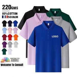 Polos Personalizados con Logotipo Bordado para Hombre, Ropa Deportiva, Polos de Oficina, Polos de Golf de Color Sólido para Hombre - Product Image 1