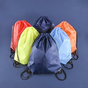 Custom Logo Polyester Drawstring Backpack Sportpacks Outdoor Sports String Bag for Promotional Sports