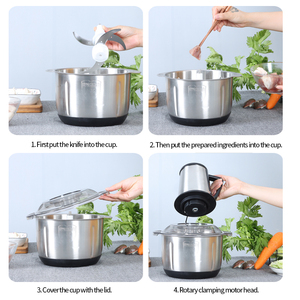 Vente chaude mélangeur de nourriture 5L petit <span class=keywords><strong>hachoir</strong></span> à viande meilleur maison cuisine alimentaire <span class=keywords><strong>pas</strong></span> <span class=keywords><strong>cher</strong></span> en acier inoxydable <span class=keywords><strong>hachoir</strong></span> à viande électrique à vendre - Product Image 4