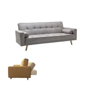 现代简易沙发床方便内饰方形格子沙发客厅