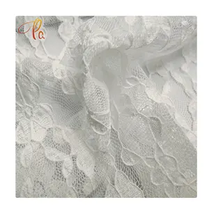Robe de mariée en maille et dentelle, vente en gros, beau marché, tissu de dubaï pour robe de mariage, motif floral