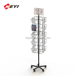Kim loại POS bán buôn thiệp chúc mừng kệ trưng bày Quay Kim Loại bưu thiếp dây sắt hiển thị đứng với dây Túi kệ - Product Image 6