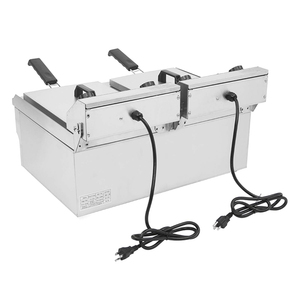 <span class=keywords><strong>Friteuse</strong></span> électrique professionnelle en acier inoxydable 3300W+3300W - Product Image 4