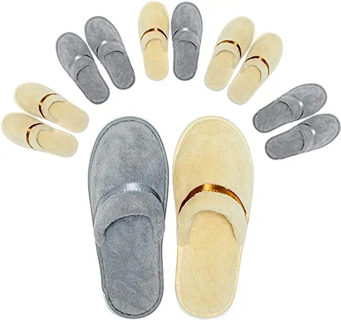 Luxe Wegwerp Slippers Aangepaste Kleuren Katoen Polyester Wegwerp Slippers