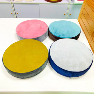 Siêu mềm màu Hồng Nhung hình tròn Bộ nhớ bọt ghế đệm dày Tatami Ghế đệm - Product Image 5