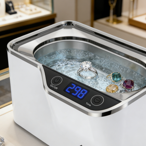 Nettoyeur à ultrasons pour bijoux pour les bijouteries, <span class=keywords><strong>nettoyage</strong></span> à ultrasons sécurisé 45 kHz pour les bijoux en or et en argent - Product Image 5