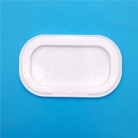 Couvercle à clipser anti-poussière pour lingettes humides et papier toilette, en plastique, de forme ovale, avec système de levage et de tirage, pour gants en nitrile