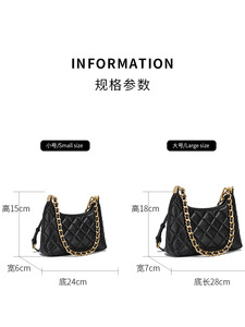 Sac à bandoulière pour femme en cuir véritable, sac sous le bras, nouveau modèle européen et américain 2025, mode décontractée, sac messager à chaîne élégant - Product Image 4