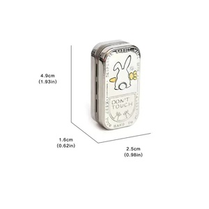 Juguete Antiestrés Metálico EDC Rabbit, Deslizador Táctil de Tres Capas de Empuje Directo, Portátil para Uso Diario y Exterior, para TDAH, Edades 14-18 - Product Image 6