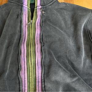 Nueva Llegada Sudadera con Capucha de Algodón y Poliéster, Estilo Vintage, Color Liso, Estilo Urbano, Oversize, Lavado Ácido, Triple Capa, con Cremallera - Product Image 5