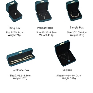 Luxury Octagonal Suede Jewelry <b>Box</b> Full Set | Wholesale Custom logo Luxury Velvet Jewelry <b>Ring</b> Necklace Packaging <b>Box</b> - Product Image 4