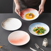Assiette de service plate en céramique de porcelaine fine, style américain, de qualité supérieure, pour hôtels, restaurants et stands de restauration, nouvelle collection, haute valeur