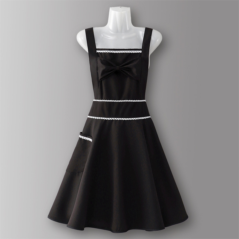 BlackLZ630Cotone con fiocco e cinturino incrociato