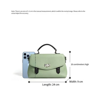 กระเป๋าสะพายข้างหนังผสมผ้ายีนส์แบบใหม่ ปี 2025 แฟชั่นเรียบง่าย กระเป๋าสะพายไหล่เดียวสำหรับผู้หญิง - Product Image 6