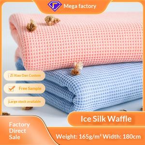 T-shirt en tricot jacquard TR Waffle Ice Bullet 160 g/m² pour femme, col mandarin, super frais, en soie glacée, idéal pour l'été - Product Image 2