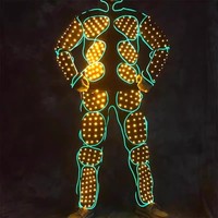Флуоресцентный полиэстеровый костюм унисекс для танцевальных шоу и световых представлений, для использования на сцене и подиуме в ночных клубах