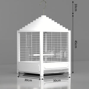 Rumah burung besar mewah dengan nampan tarik keluar mudah membersihkan kandang burung besar ekstra kandang burung untuk burung bayan Macaws Finches produk hewan peliharaan - Product Image 4