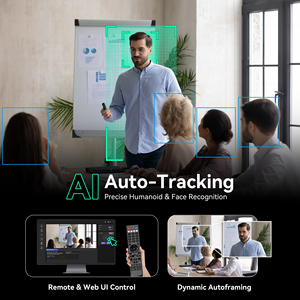 NOUVEAU Système de Conférence avec Caméra PTZ 4K à <span class=keywords><strong>Zoom</strong></span> 20X et Suivi Individuel/Collectif, et Contrôleur Joystick 4D à 4 Écrans Divisés - Product Image 3