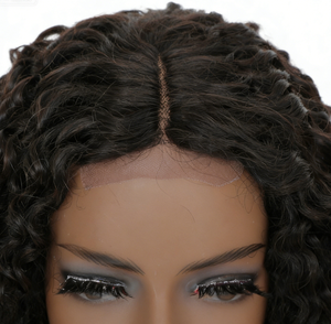 <span class=keywords><strong>Cabello</strong></span> Sintético Transparente 100% de Densidad Media para <span class=keywords><strong>Mujer</strong></span>, <span class=keywords><strong>Ondulado</strong></span>, con Pequeños Rizos, Elegante y Moderno, para Europa, América y África - Product Image 6