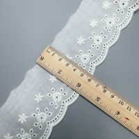 Dentelle de coton pour sous-vêtements et accessoires vestimentaires, bordure de jupe soluble dans l'eau avec code-barres de 6 cm pour enfants