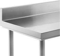 Table de travail de cuisine réglable en acier inoxydable pour hôtels et restaurants pour la préparation des aliments