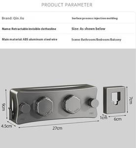 5.1m ABS Laundry Balcony Shrinkable Outdoor Double Single <strong>Washing</strong> Storage Drying <strong>Lines</strong> Clothesline Retractable <strong>Rope</strong> - Product Image 5
