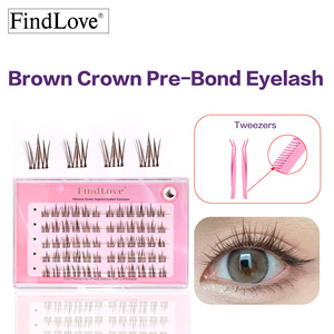 FIND LOVE Brown Glue-Free Clusters Pestañas Reutilizables 2-3 <span class=keywords><strong>veces</strong></span> de duración 3-5 días Pestañas autoadhesivas - Product Image 3