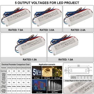Controlador LED Impermeable LPV-35-5 IP67 25W 5V 5A, Fuente <span class=keywords><strong>de</strong></span> Alimentación Conmutada <span class=keywords><strong>de</strong></span> Voltaje Constante AC/DC para Señalización Exterior y Arduino - Product Image 2