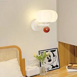 Nordic Creative Cream Style Iron LED Pumpkin Wall Lamp Dimmable for Bedroom Living Room Corridor Porch - Product Image 1
