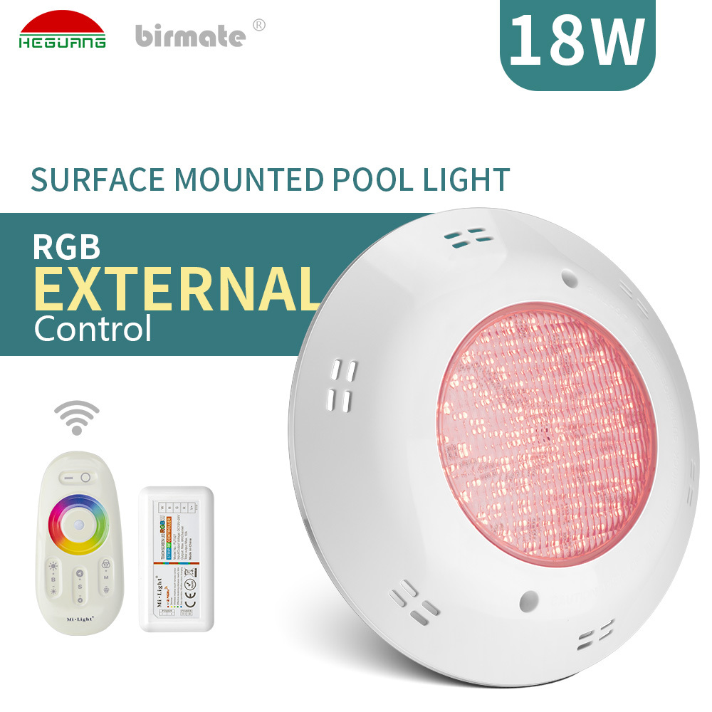18W DC12V RGBW external control led color changing Fiberglass Pool Lights