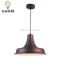 Lampe suspendue classique en fer de type industriel, colorée, douille E26/E27