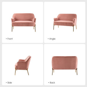 Set di Arredamento Moderno e Lussuoso per Soggiorno, Divano Pieghevole in Tessuto, Cassettiera, Tavolino da Caffè, Set di 3 Pezzi - Product Image 4