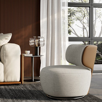 Canapé pivotant moderne pour salon, fauteuil de salon léger et créatif, canapé convertible, fauteuil simple, design minimaliste créatif pour réception