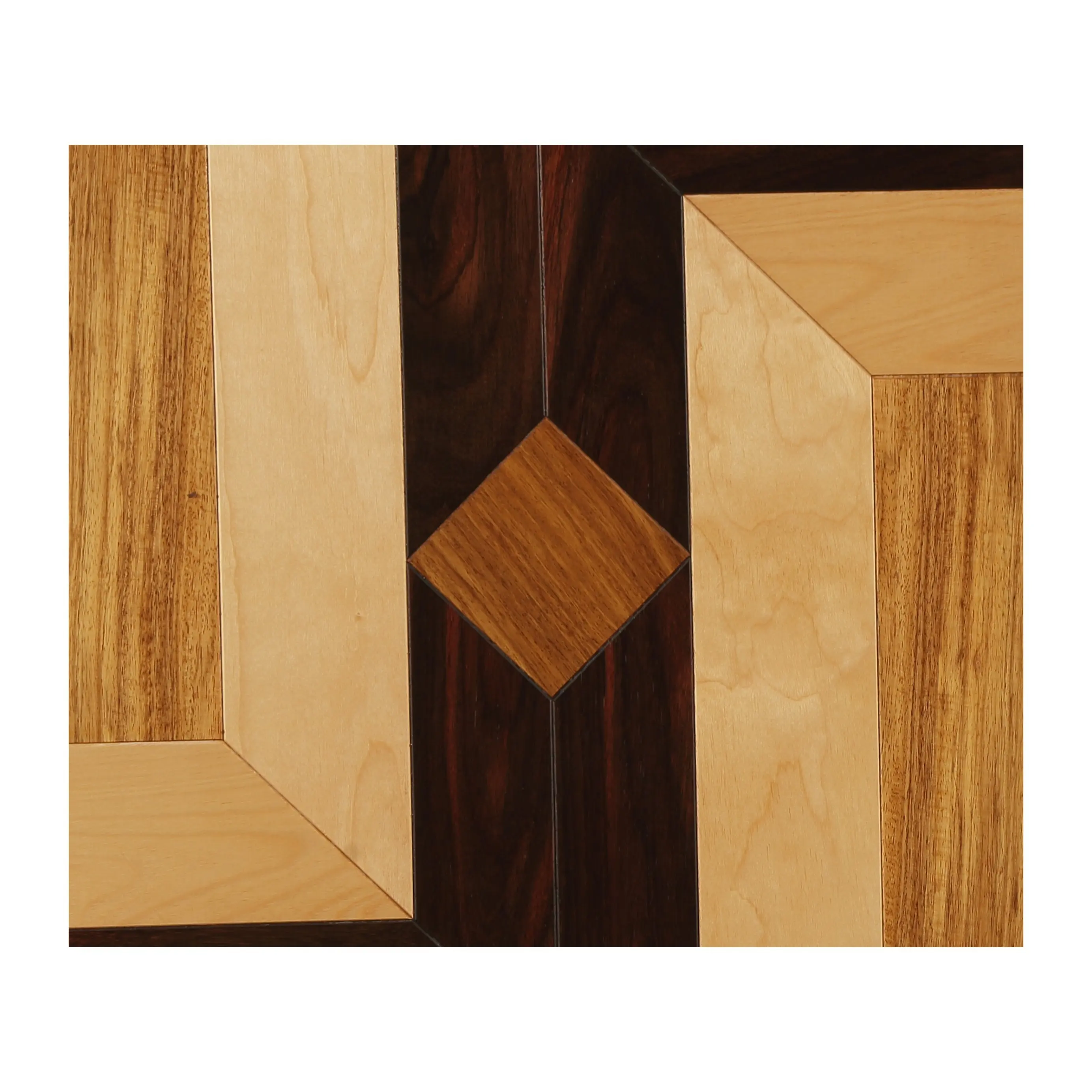 Customs Made Colorful Solid Wood Inlay UV Coating Art Parquet Floors