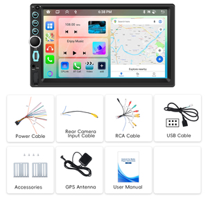 วิทยุติดรถยนต์ Podofo 7 นิ้ว แบบ Double Din ระบบ Android 4+64G รองรับ Wireless Carplay/Android Auto GPS WiFi BT รองรับกล้อง - Product Image 6