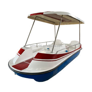 เรือถีบไฟเบอร์กลาส 6 ที่นั่ง พร้อมมอเตอร์ไฟฟ้า สำหรับเล่นน้ำ อุปกรณ์กีฬาทางน้ำ ขาย - Product Image 2