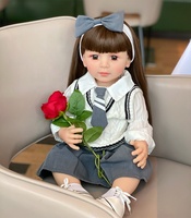 Muñeca Bebé Realista Educativa de Simulación para Niños, Juguetes de Muñecas Reborn Suaves de Cuerpo Completo para Niñas