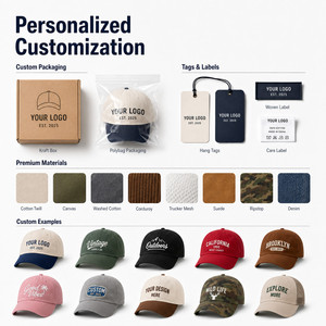 Custom Logo 6-Panel Baseball Cap Structured Fit Contrast Visor Premium Cotton Wholesale Adjustable Sun <b>Hat</b> Ivory Coffee Brown - Product Image 5