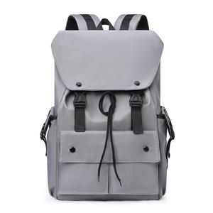 Street style Flap-top Hasp Mens <b>Backpack</b>, Outdoor Casual Large-capacity Laptop Travel Bag, College Students Flap-top - Product Image 2