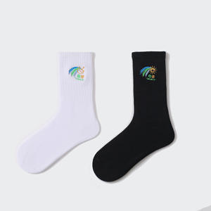 Pareja Día <span class=keywords><strong>Noche</strong></span> Serie Bordado Boutique Crew Calcetines Cómodo Casual Moda Regalo para <span class=keywords><strong>Novio</strong></span>/Novia Otoño - Product Image 5