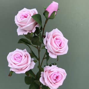 <span class=keywords><strong>Couronne</strong></span> <span class=keywords><strong>de</strong></span> roses artificielles <span class=keywords><strong>de</strong></span> haute qualité, 5 têtes, en vrac, décoration en plastique, pour un mariage, vente en gros, 12 m - Product Image 3