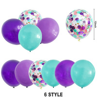 Ensemble de 20 ballons en forme de queue de sirène sur le thème de l'océan pour fête d'anniversaire de filles