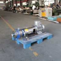 Pompe mélangeuse en ligne à trois étages à cisaillement élevé en acier inoxydable pour applications chimiques et alimentaires avec capacité d'émulsification