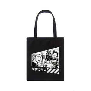 Bolsa de lona impresa de Attack on Titan para comercio transfronterizo, bolso de hombro estilo Harajuku, bolsa de compras tipo tote - ¡Listo para enviar! - Product Image 3